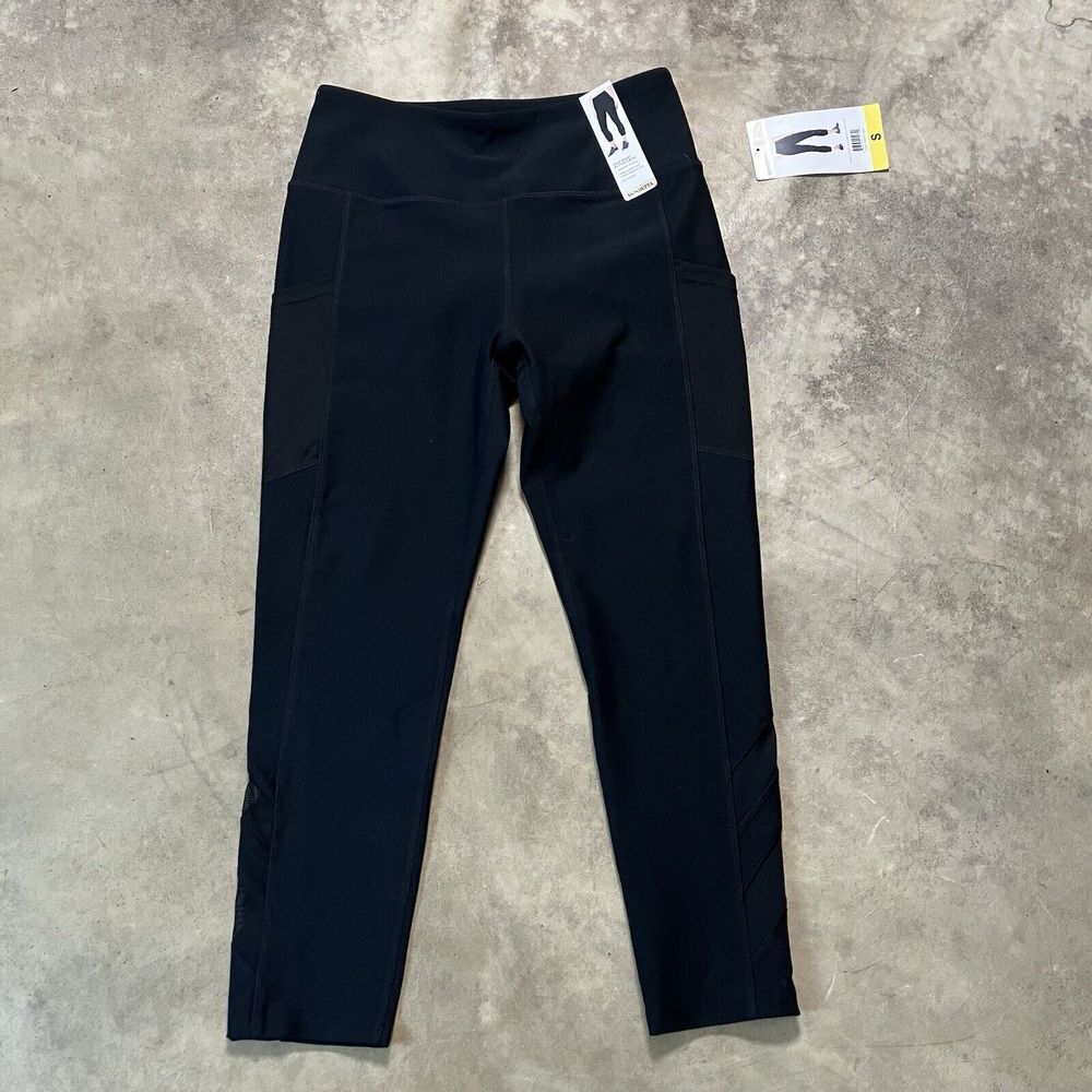 Mondetta Pants Womens Small Black Performance Luxury‎ High Waist Active Capri